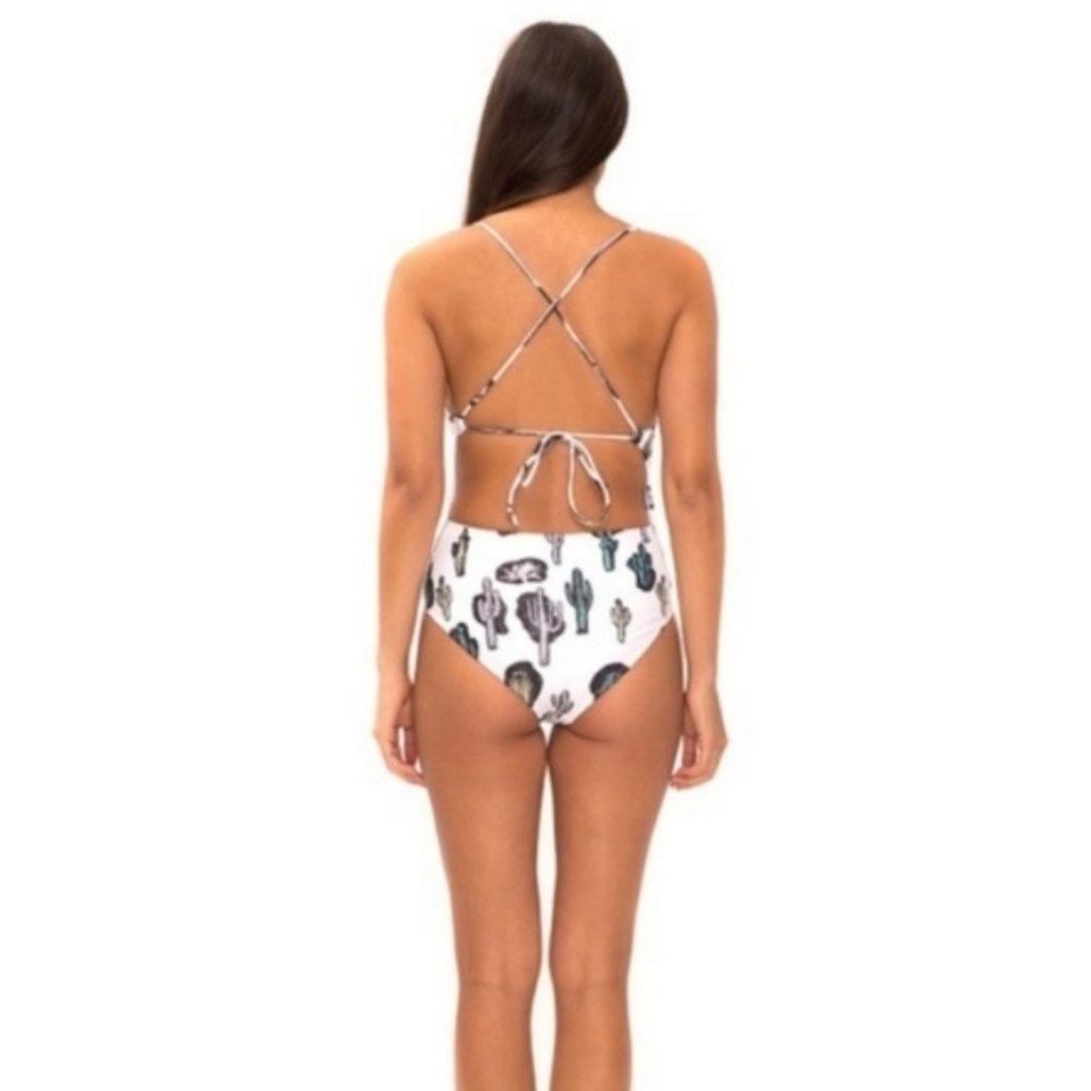 SALE Motel Cactus Plunge Strappy Back Scoop Plunge - Picture 8 of 8